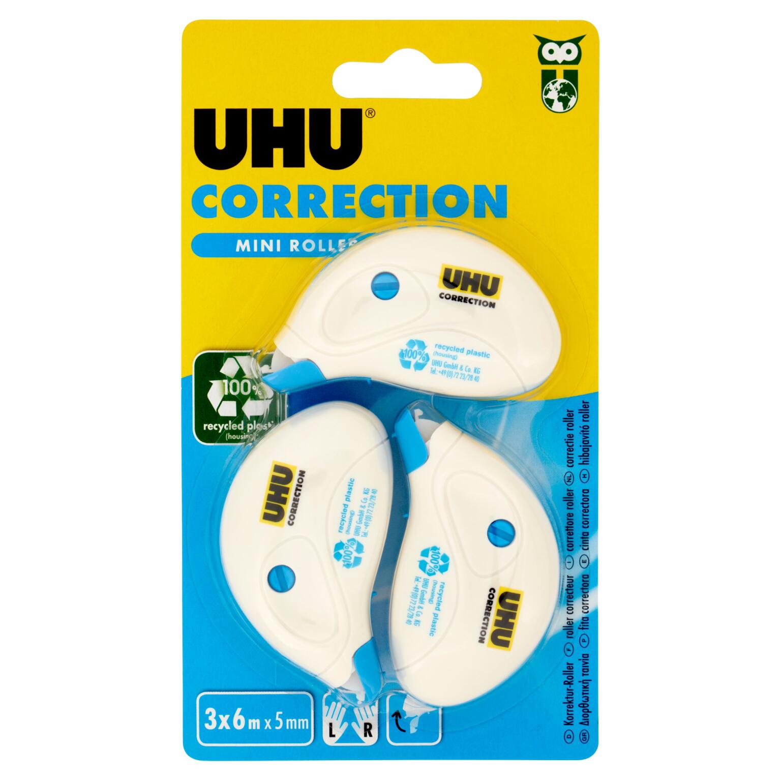 Correttore roller mini x3 UHU
