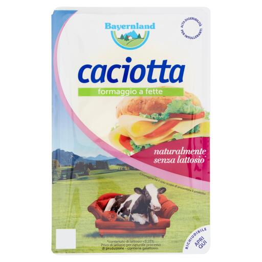 Caciotta a fette 100gr Bayernland senza lattosio