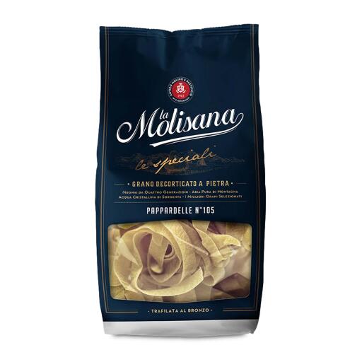 Pappardelle n°105 trafilati al bronzo pasta di    semola di grano duro 500g La Molisana