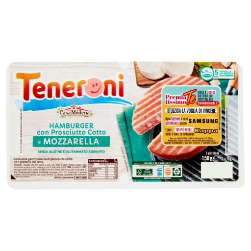 Teneroni mozzarella e prosciutto cotto 150g Casa Modena senza glutine