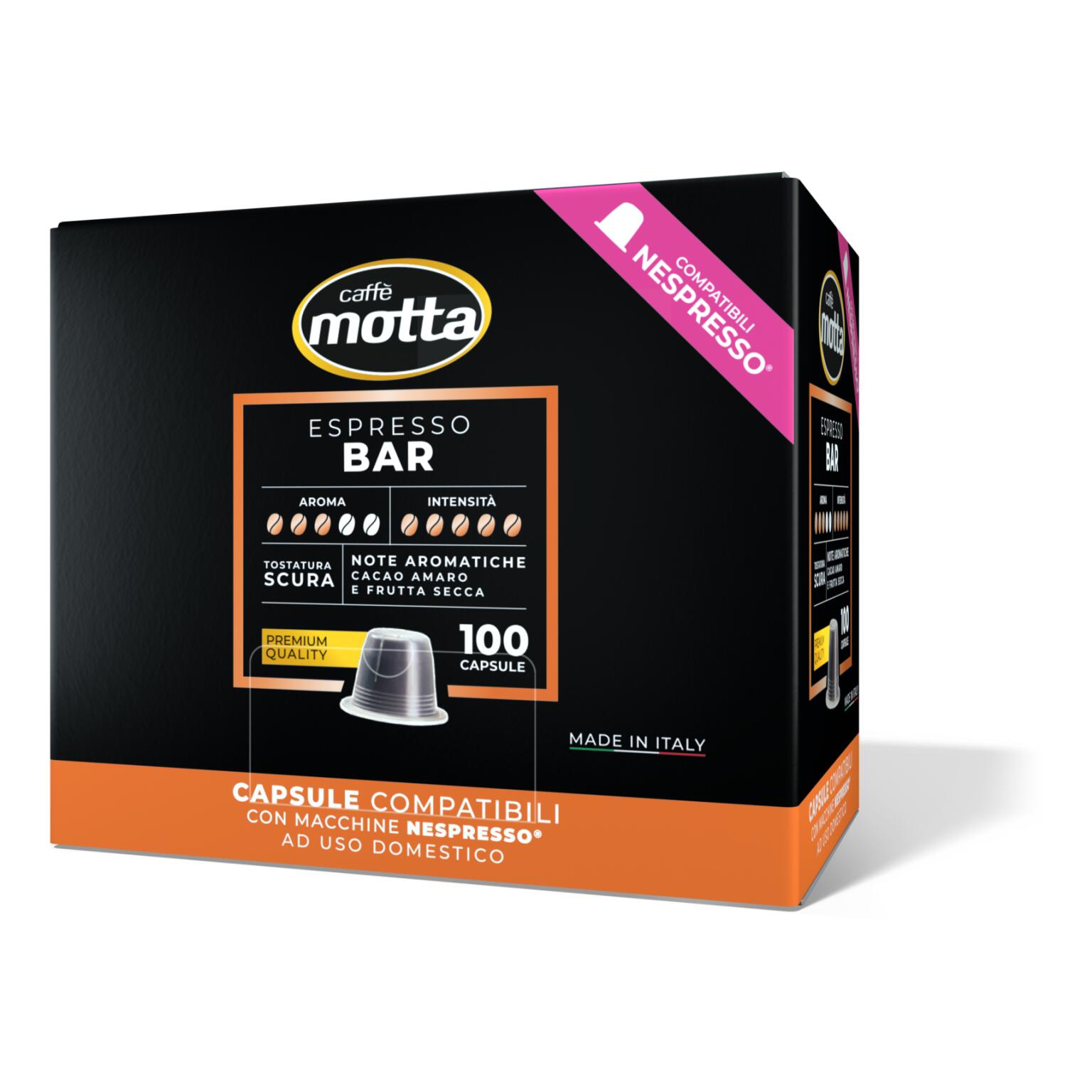 Capsule Caffè Espresso Bar 100pezzi Compatibili con Macchine Nespresso