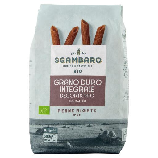 Pasta penne rigate integrali BIO 500g Sgambaro
