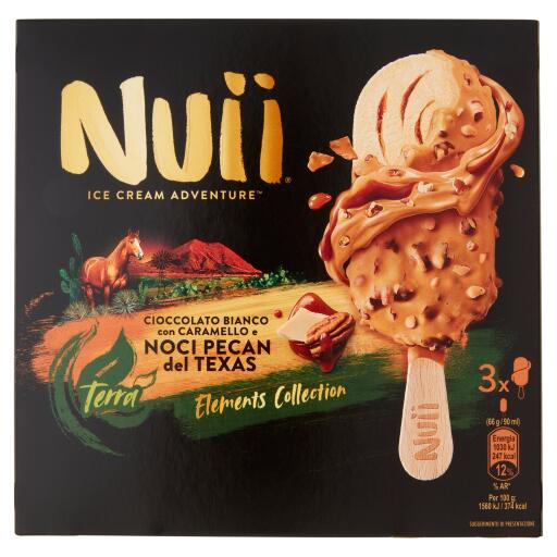 Nuii Cioccolato Bianco con Caramello e Noci Pecan del Texsas x3
