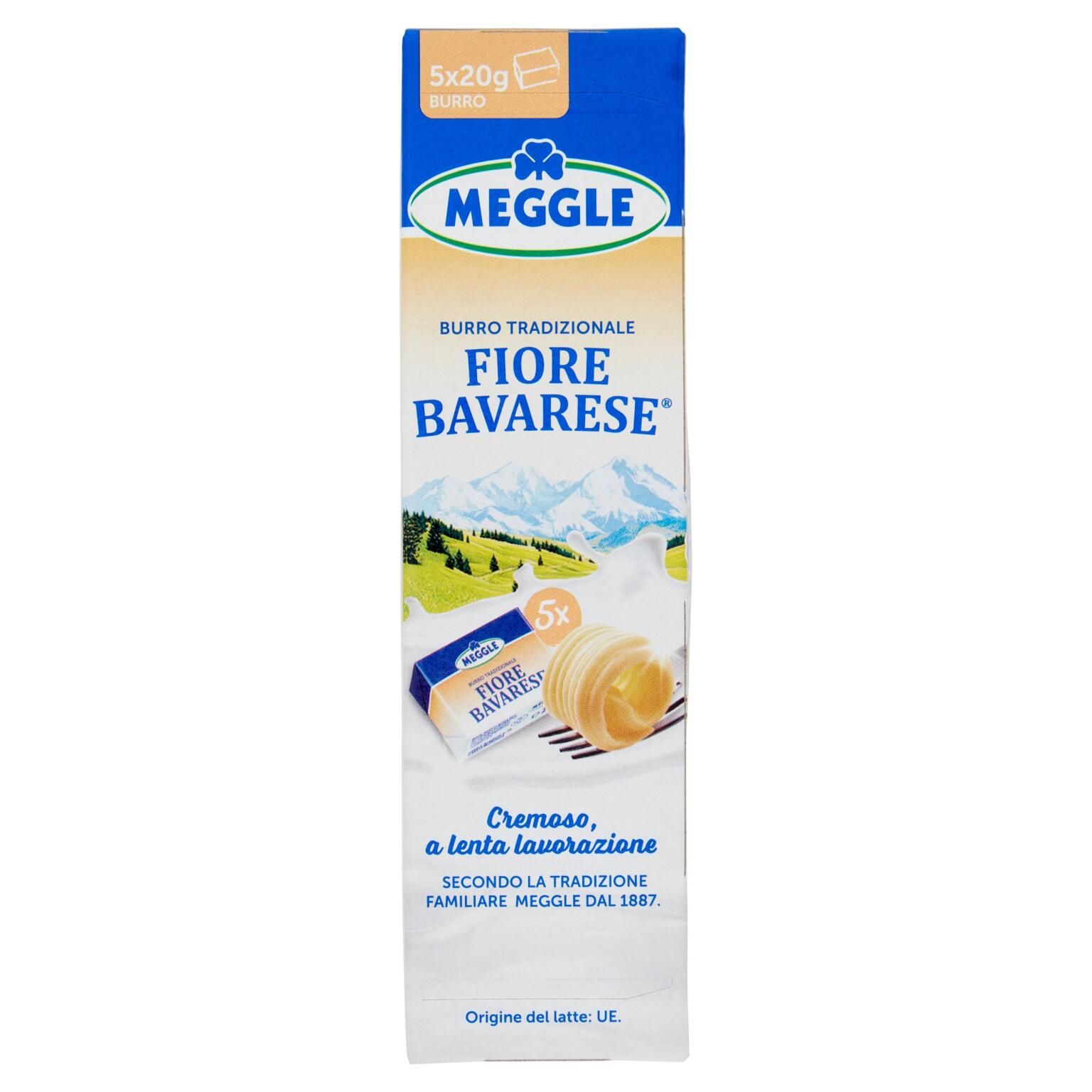Burro Fiore bavarese porzionate 5x20g Meggle