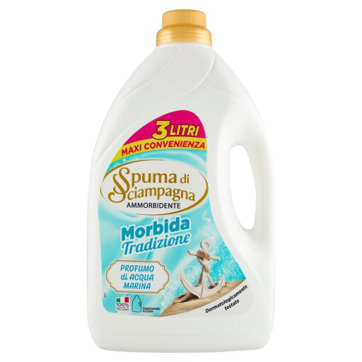 Ammorbidente Diluito Acqua Marina 46lav.3litri Morbida Tradizione Spuma di Sciampagna