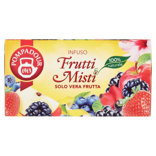 Infuso frutti misti solo vera frutta 20 filtri Pompadour