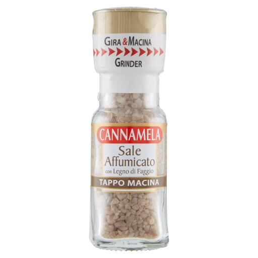 Sale affumicato con legno di faggio tappo macina  64g Cannamela