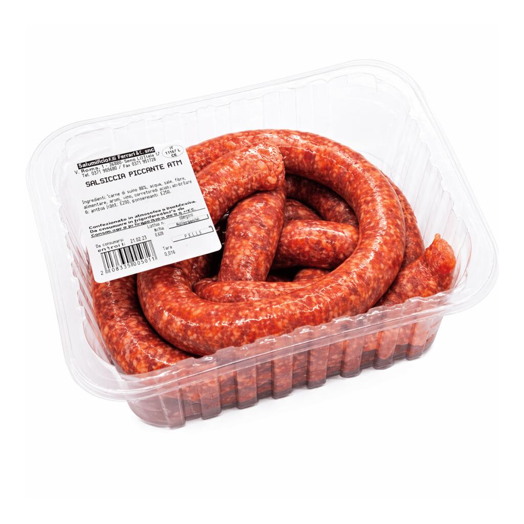 Salsiccia di suino piccante confezione Atm