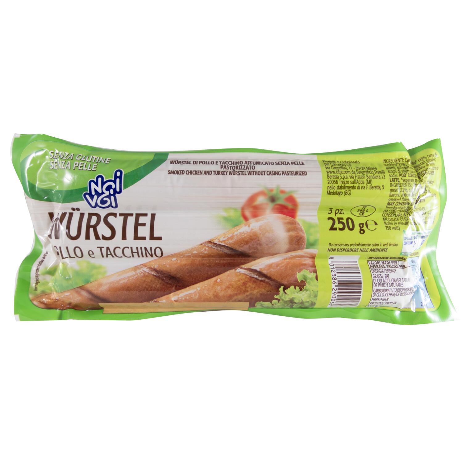Wurstel pollo e tacchino 250g