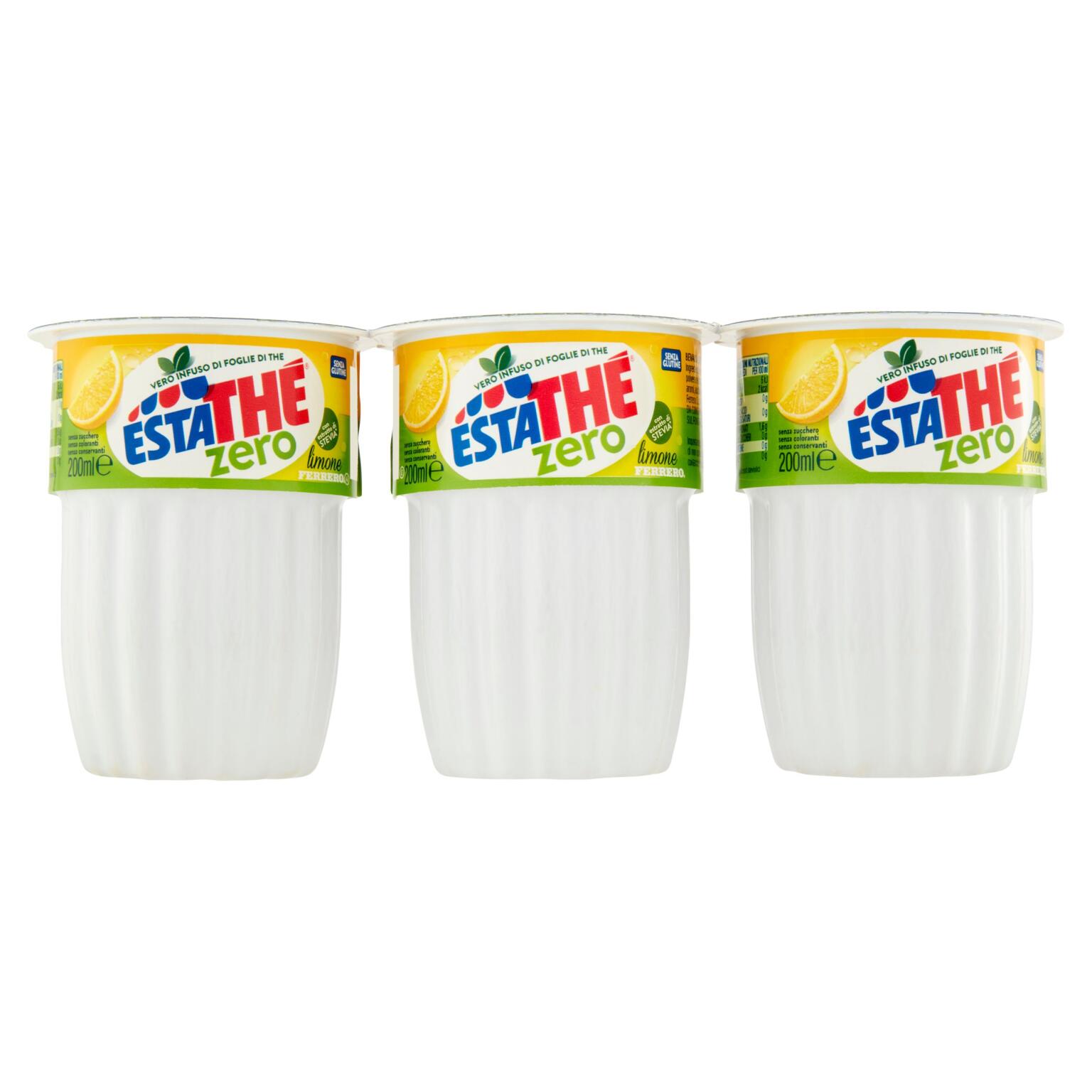 Estathè al limone senza zucchero 3x200ml