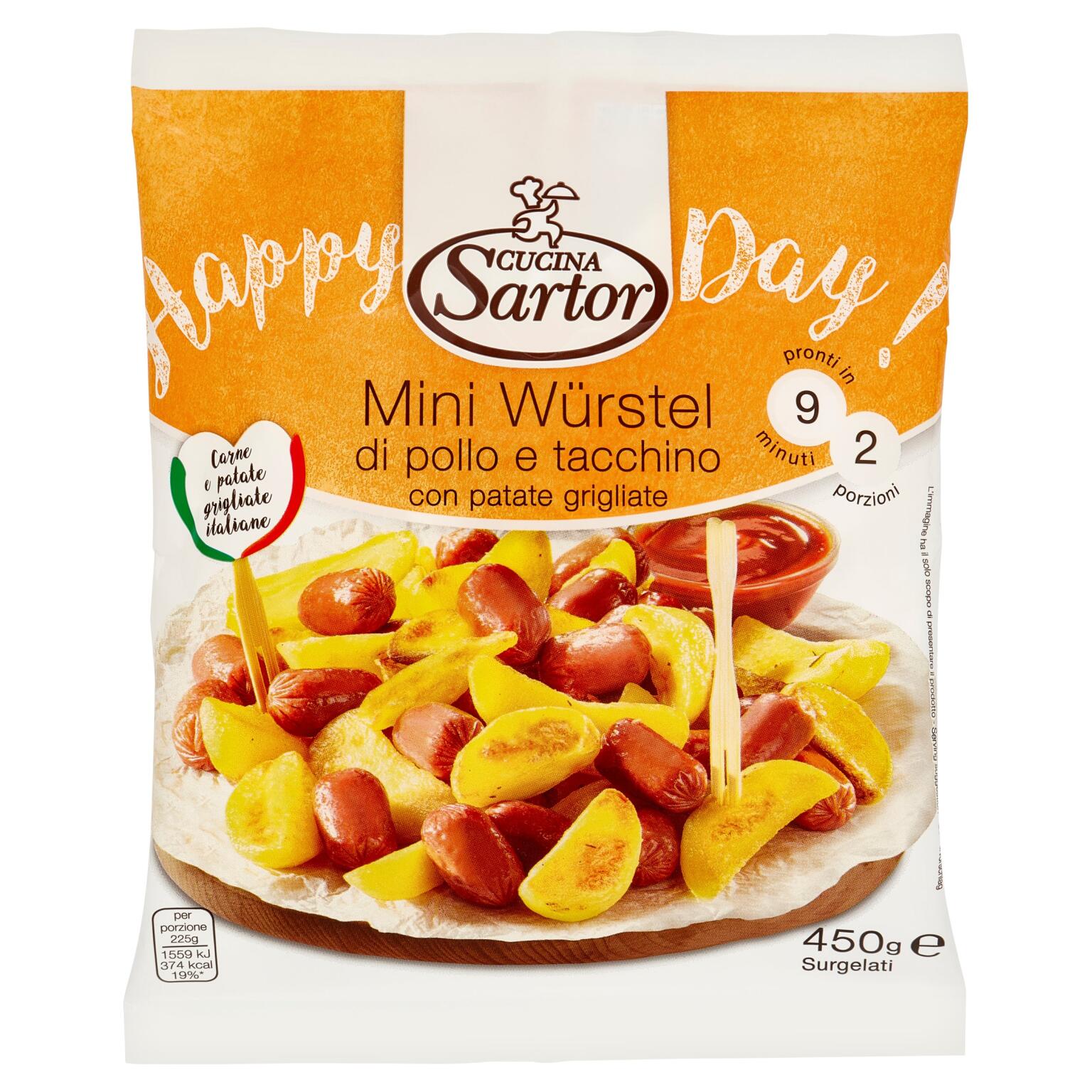 Mini wurstel con patate 450g Sartor