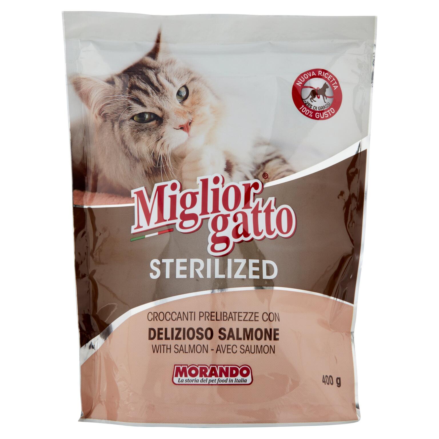 Croccantini con delizioso salmone sterilized 400g Migliorgatto