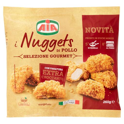 Nuggets di pollo surgelati Selezione Gourmet 260g Aia