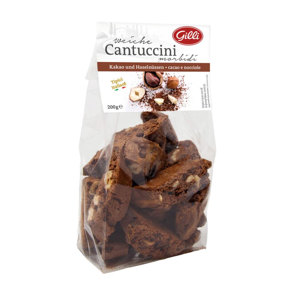 Cantuccini morbidi cacao/nocciola da 200g Gilli