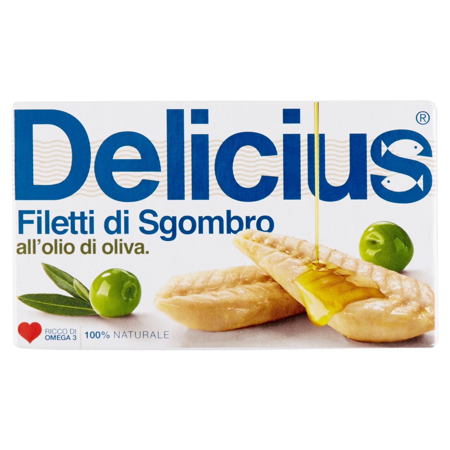 Filetti di sgombro all'olio di oliva 125g Delicius