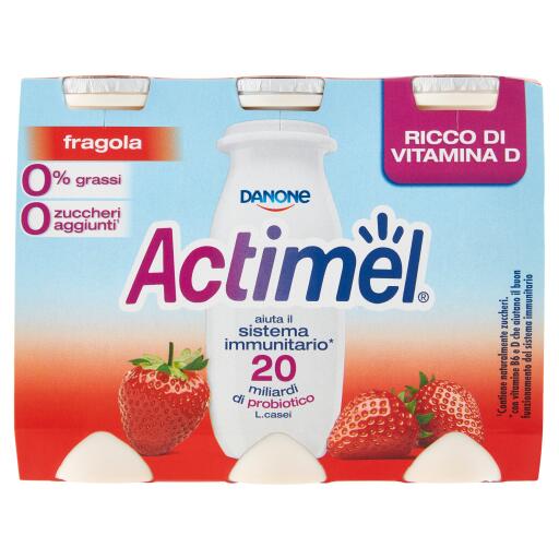Actimel 0% gusto fragola 6x100g Danone