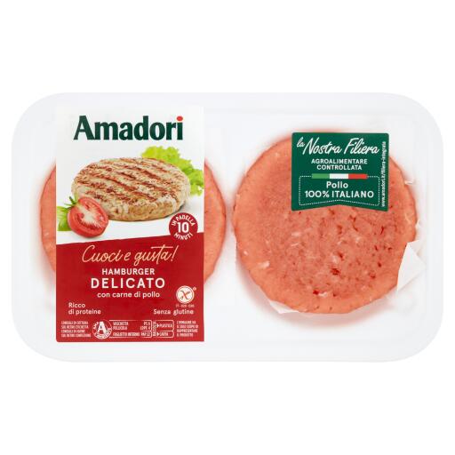 Hamburger di pollo delicato 204g amadori