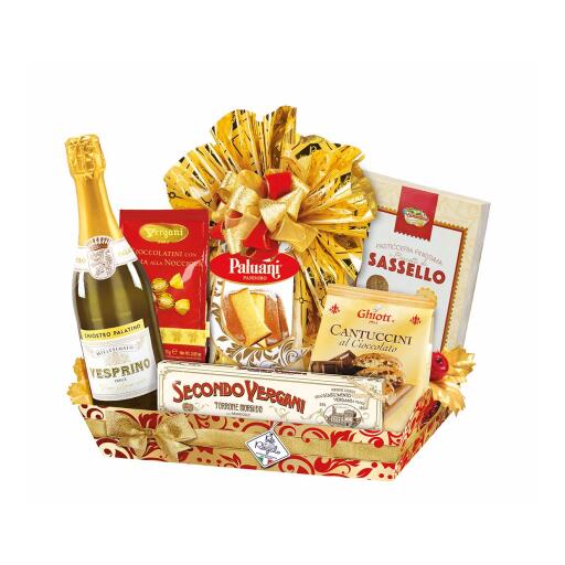 Cesto Natalizio Merlino 7 pezzi Re Regalo