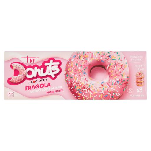 Donuts fragola 111g 3pz Cuore Nero