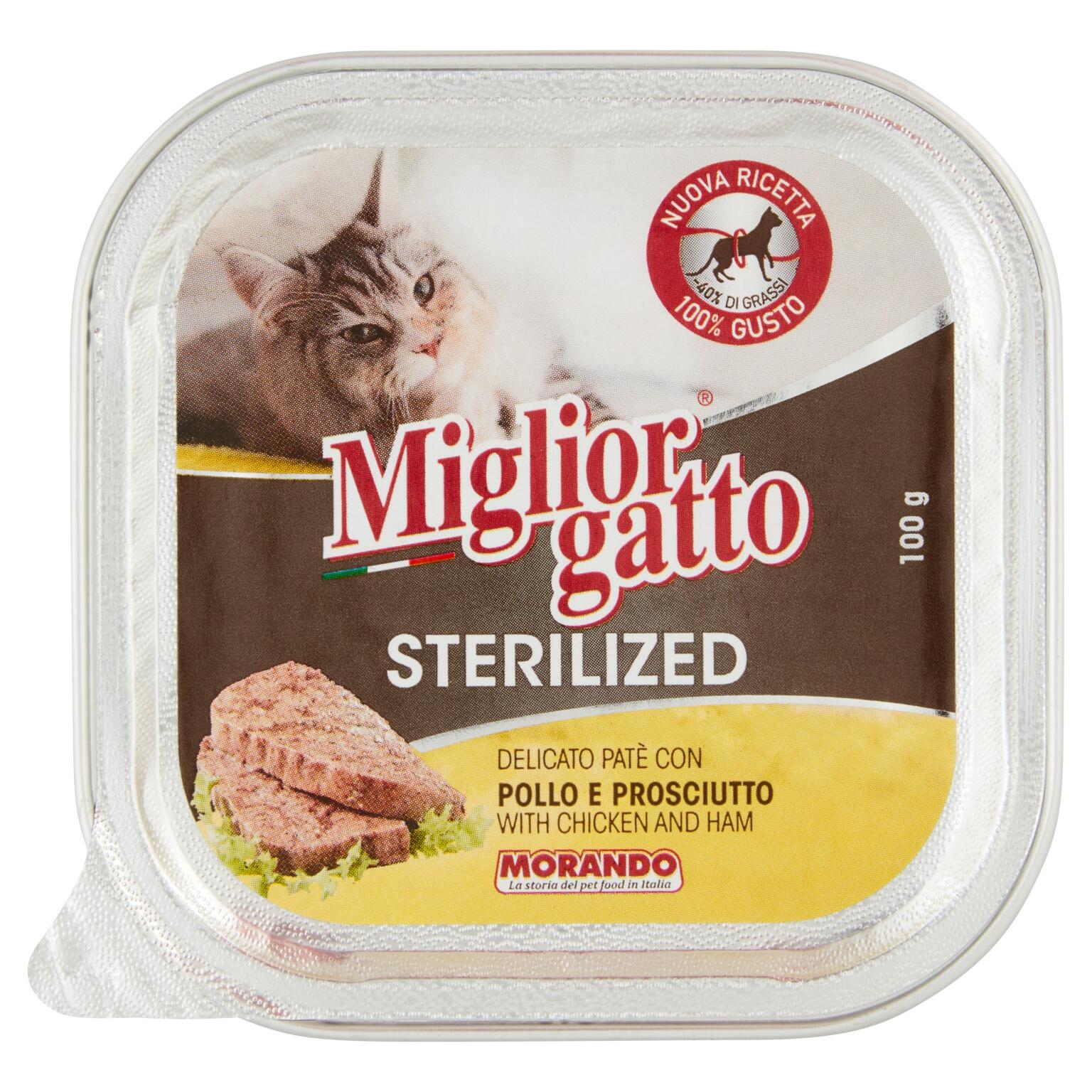 Patè pollo e prosciutto sterilized 100g Migliorgatto