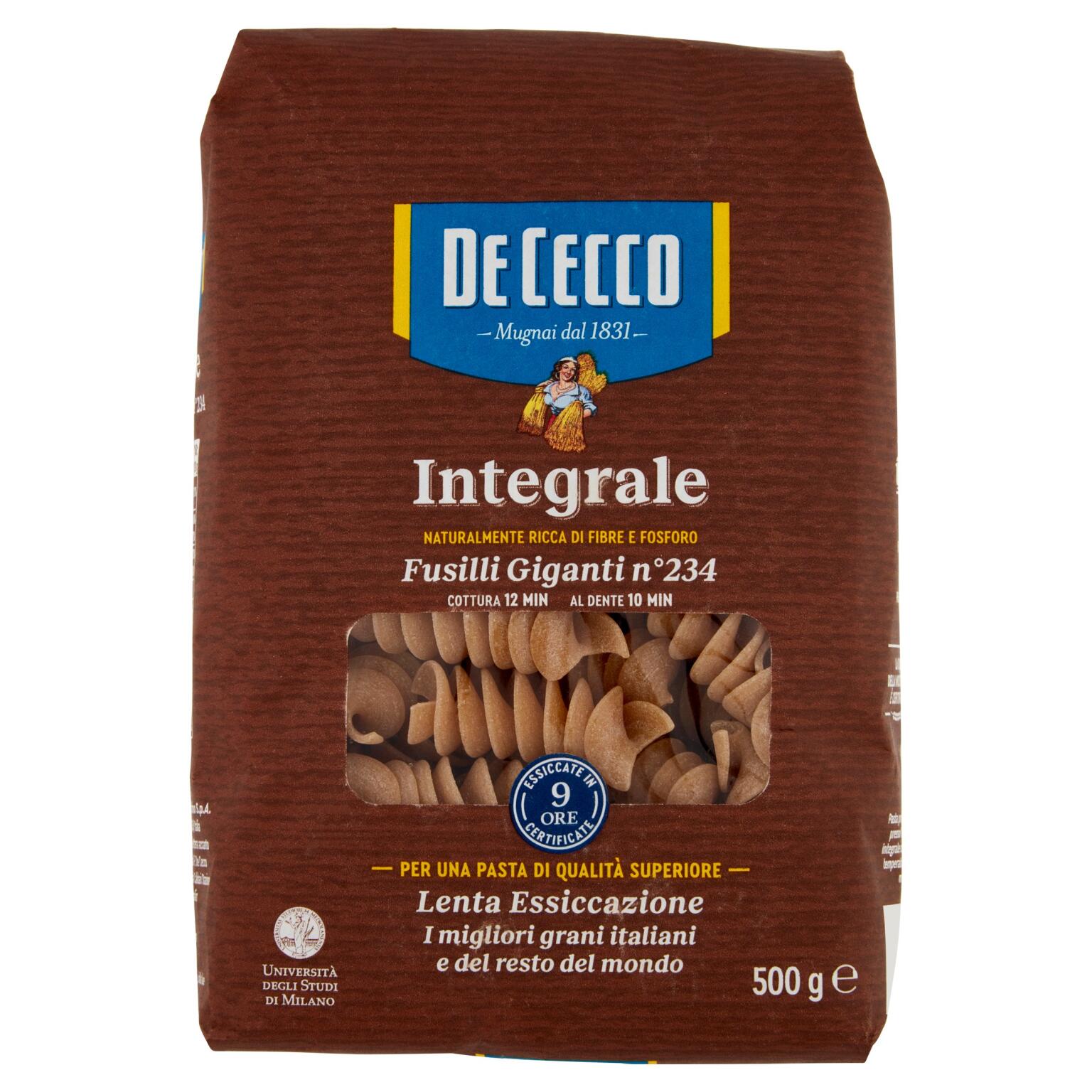 Fusilli integrale n° 34 500g De Cecco