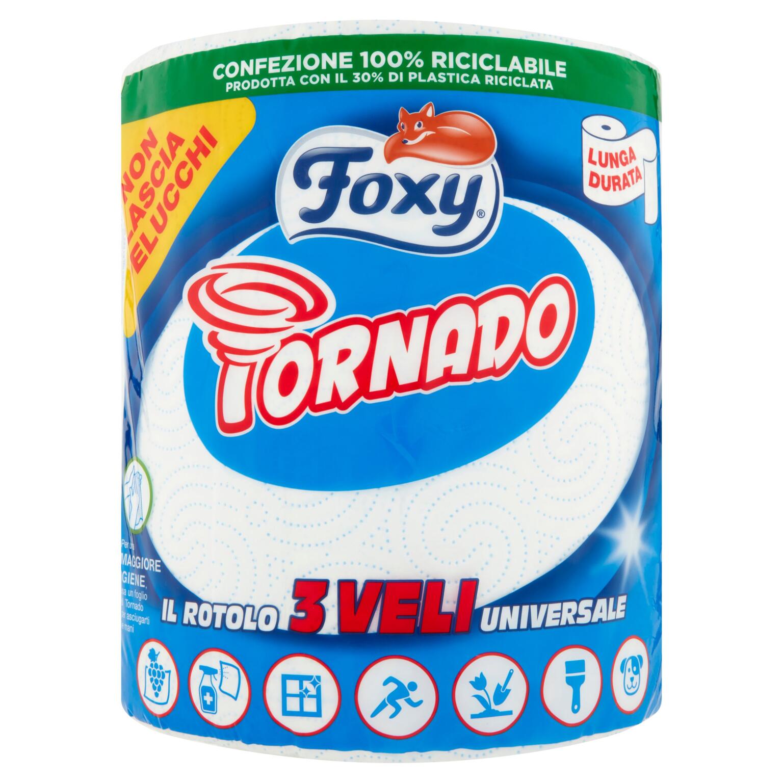 Asciugatutto Tornado 1 rotolo 3 veli Foxy