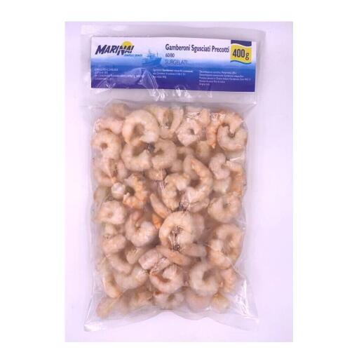 Gamberoni Sgusciati precotti 60/80 400g congelati iqf Marinai