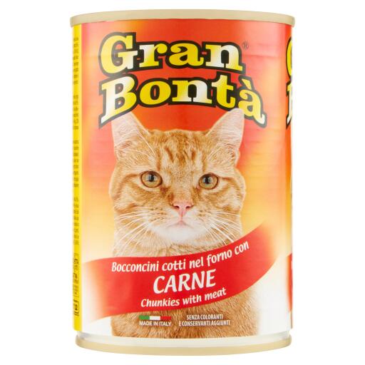 Bocconcini di carne per gatto Gran bontà 400g Monge