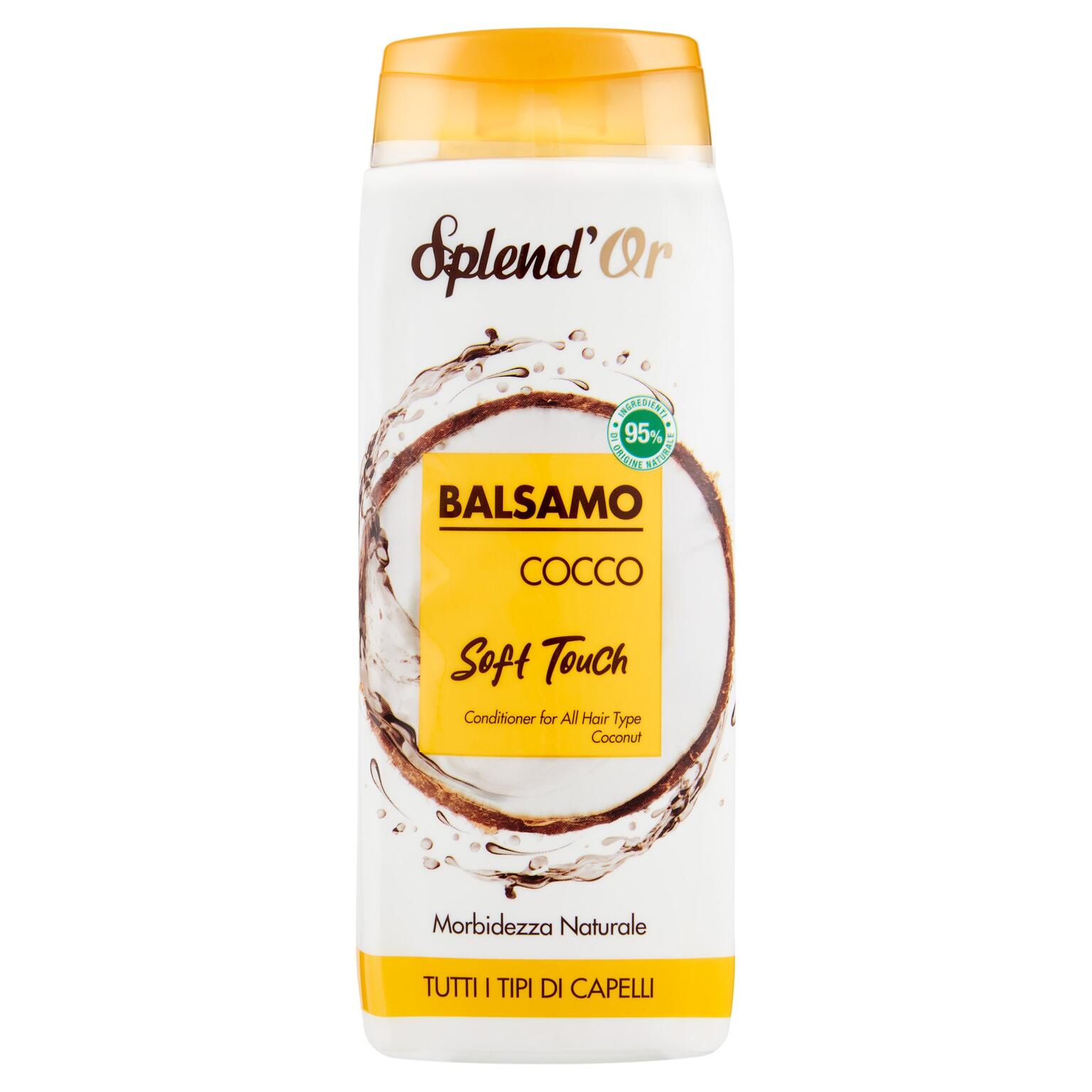 Balsamo addolcente al cocco capelli lunghi e ribelli 300ml Splend'Or