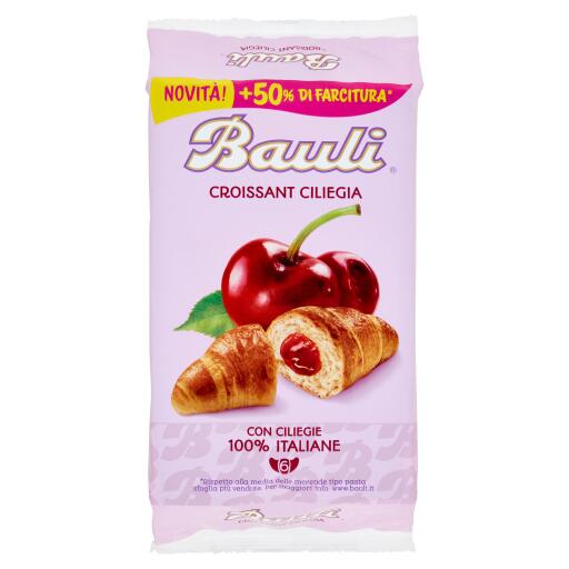 Croissant classici Bauli gusto ciliegia 50gx6
