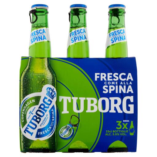 Birra 3x33cl Fresca Come Alla Spina 5% Alcool Tuborg