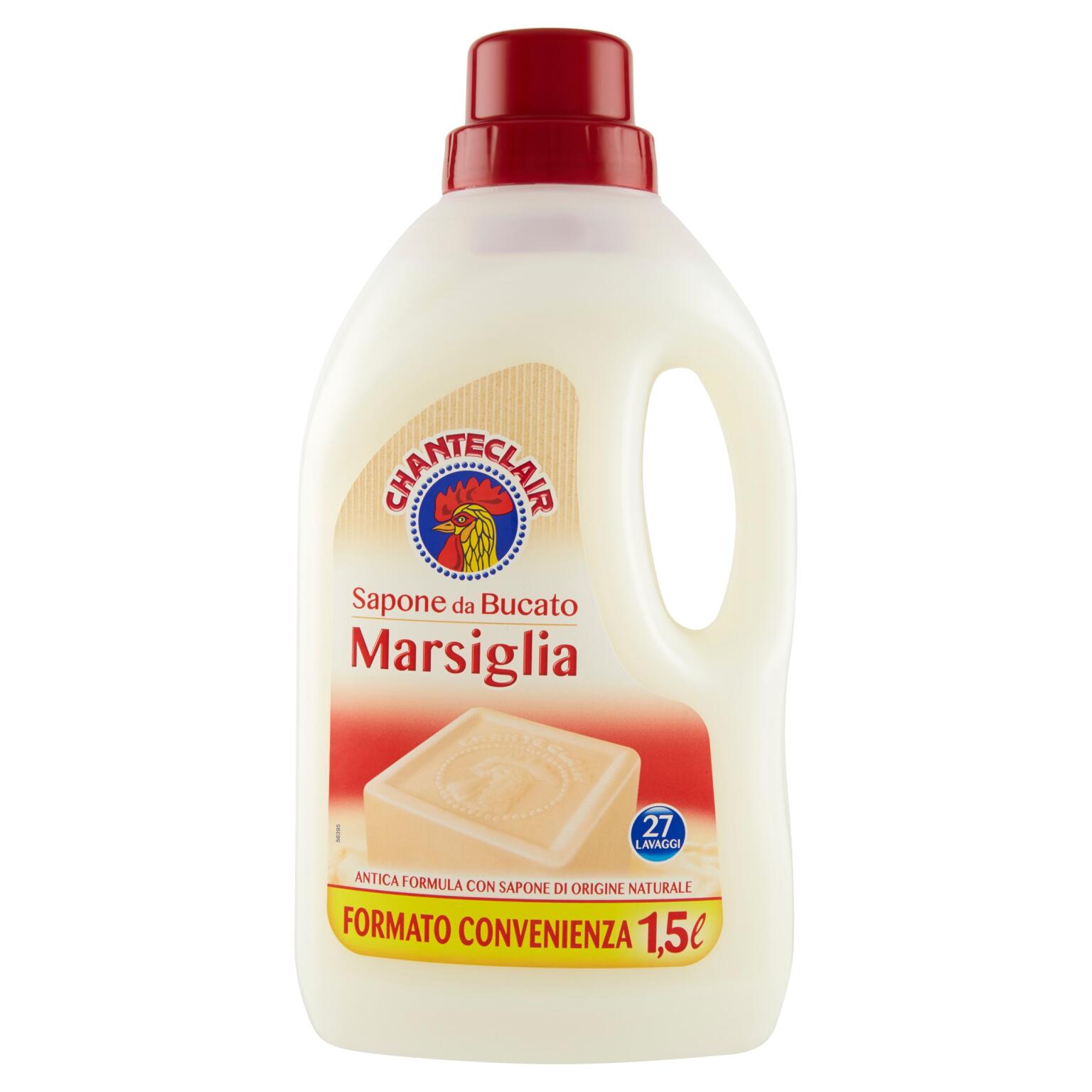 Liquido Lavatrice Marsiglia 27 lavaggi 1,5l Chanteclair
