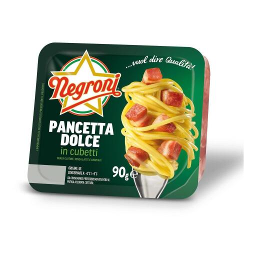 Pancetta dolce a cubetti e 90g senza glutine      e senza lattosio