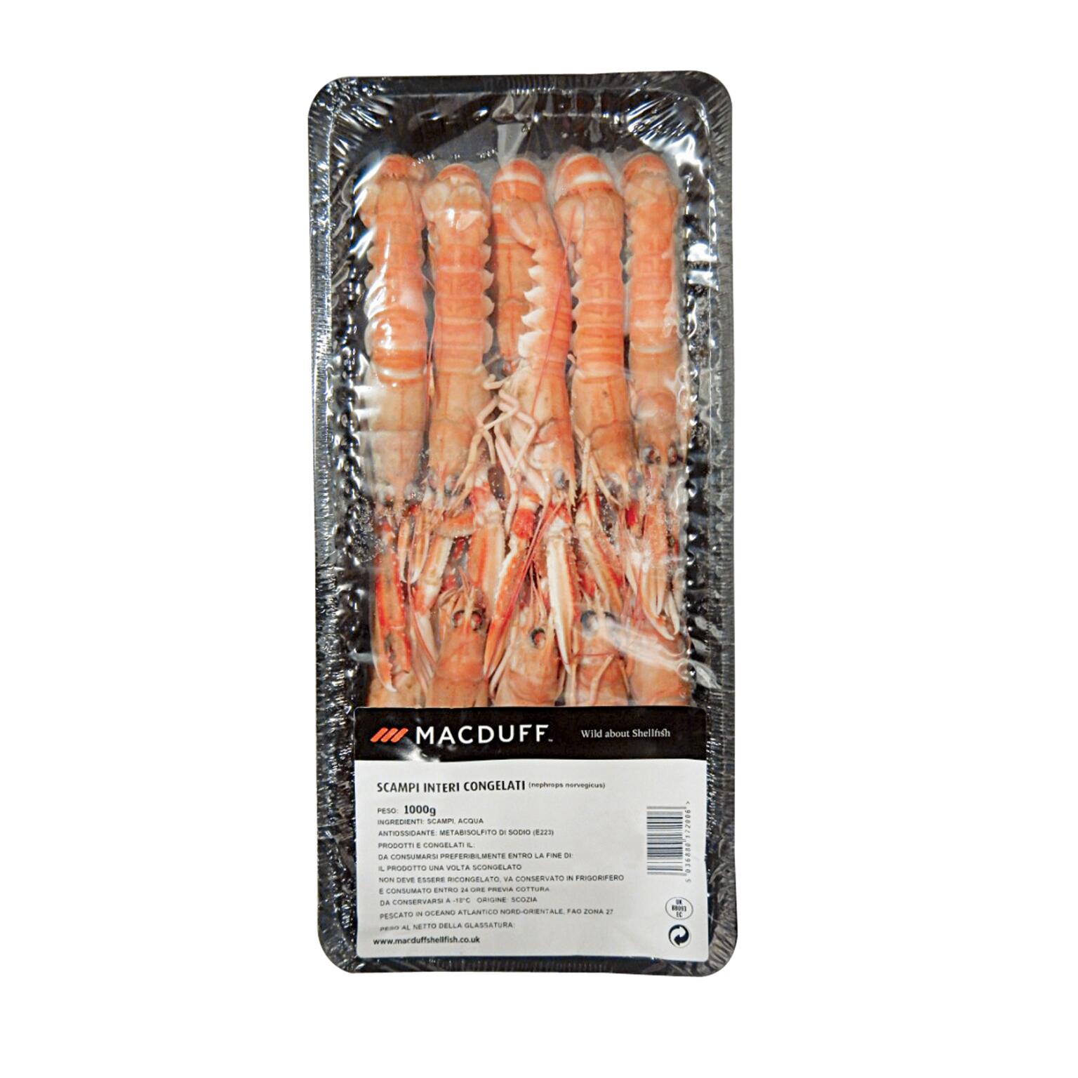 Scampi interi pezzatura 17/20 750g Mcduff