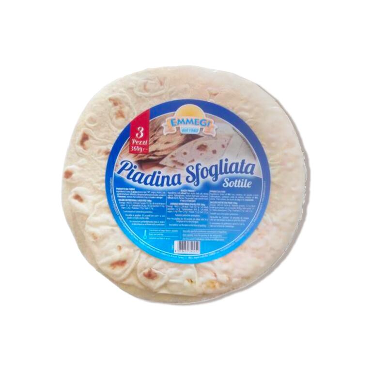 Piadina Sfogliata sottile 3pezzi 360g Emmegi