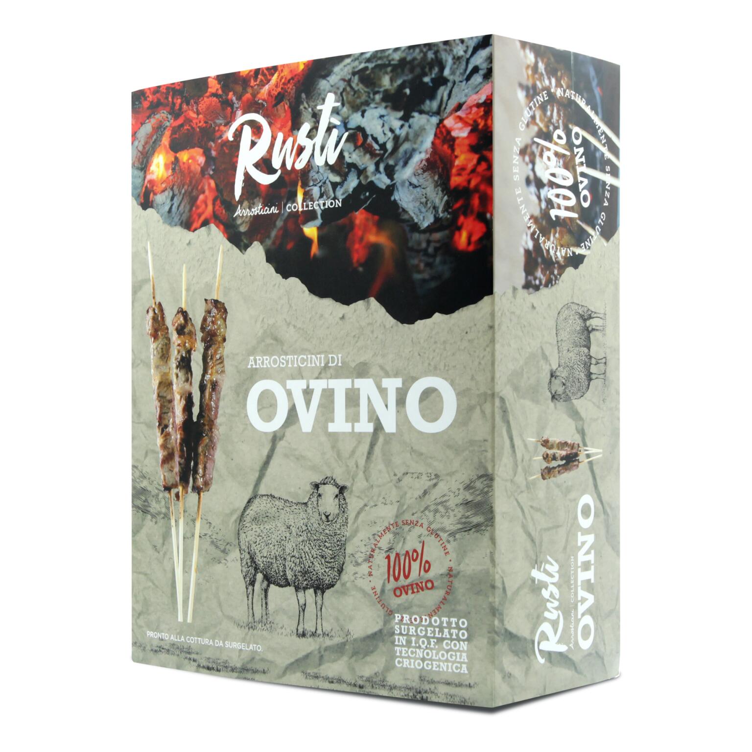 Arrosticini di ovino adulto Iqf 30g confezione 2,30 Kg