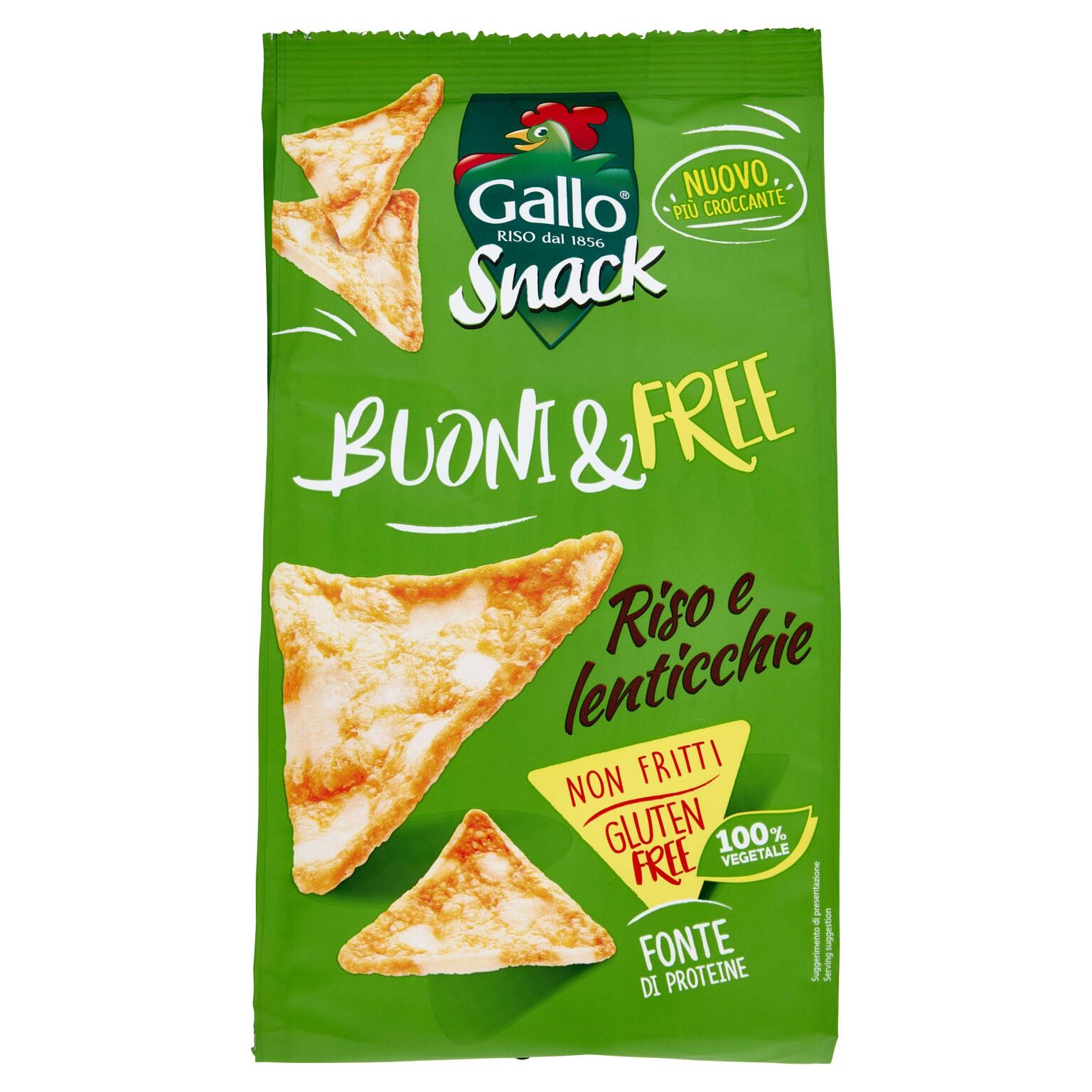 Triangolini Snack Riso+Lenticchie 80g Gallo
