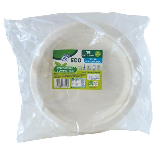 15 piatti piani eco d220 bianco Noi&Voi