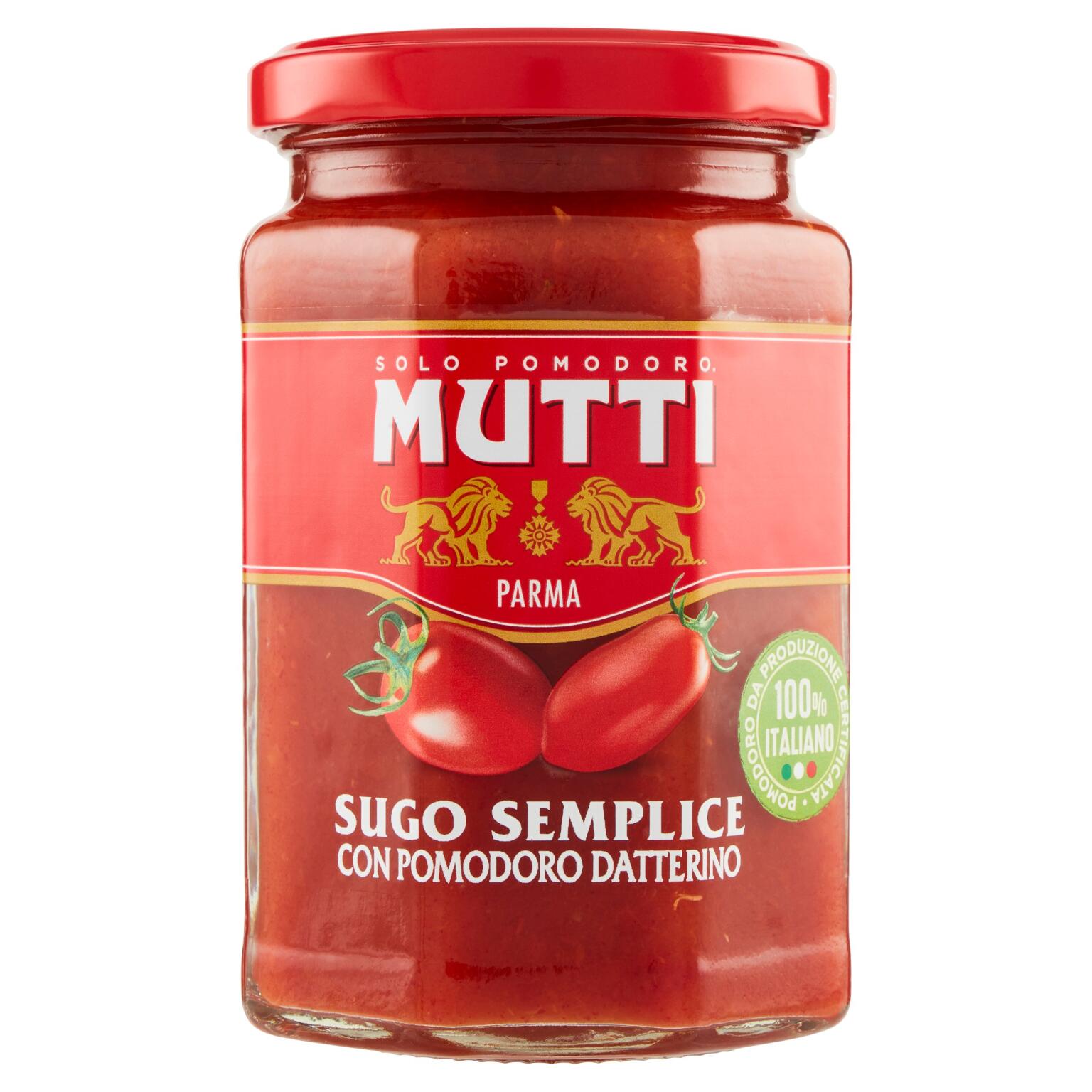 Sugo con Pomodoro Datterino e con Olio Evo di Monocultivar Ogliarola 280g Mutti