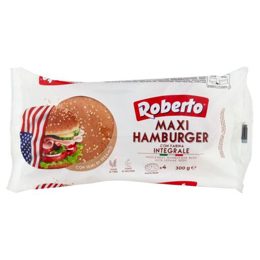 Pane Integrale per Maxi Hamburger 300g Roberto