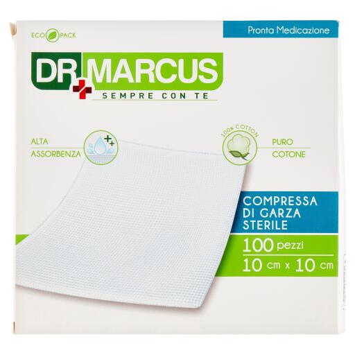 Compressa di garza sterile 100pezzi 10x10cm puro cotone Dr Marcus
