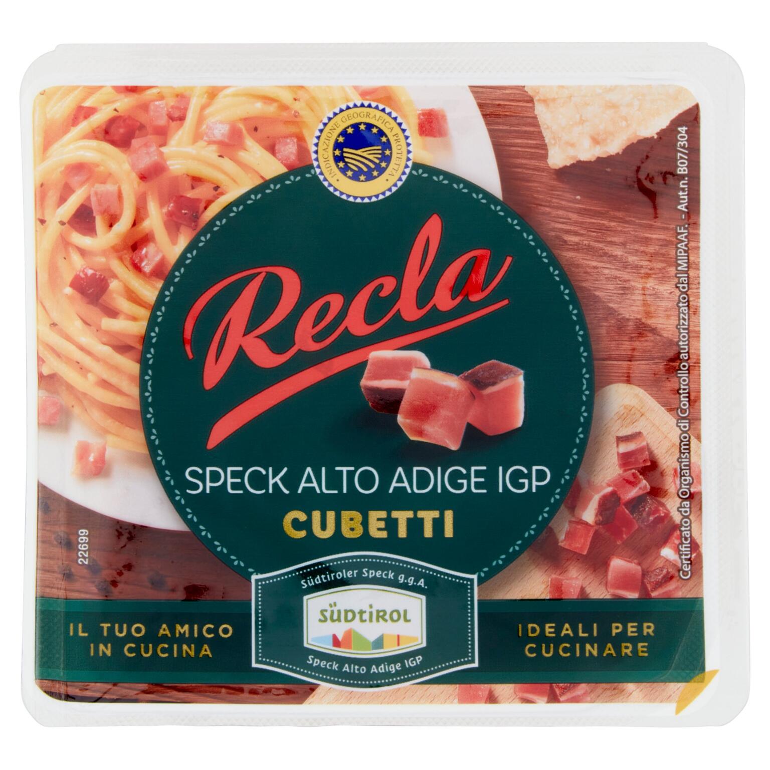 Speck Alto Adige IGP a cubetti 100g Recla