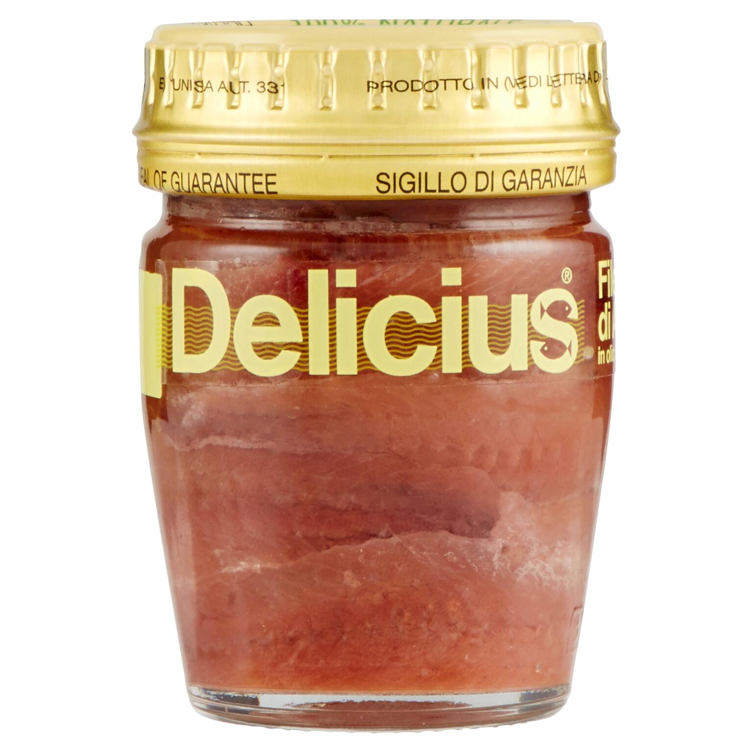 Filetti di alici tese in olio di oliva 58g Delicius