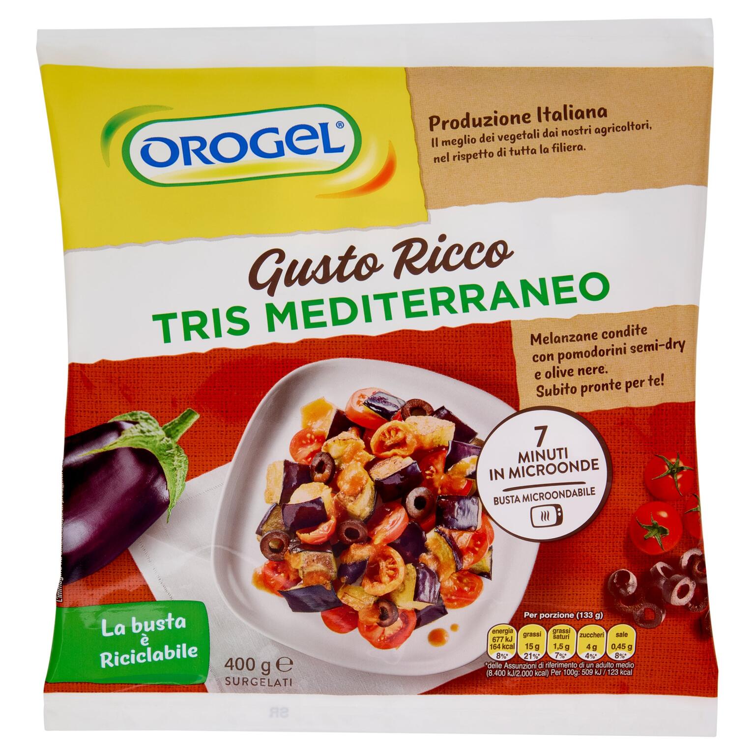 Tris mediterraneo gusto ricco da 400g Orogel
