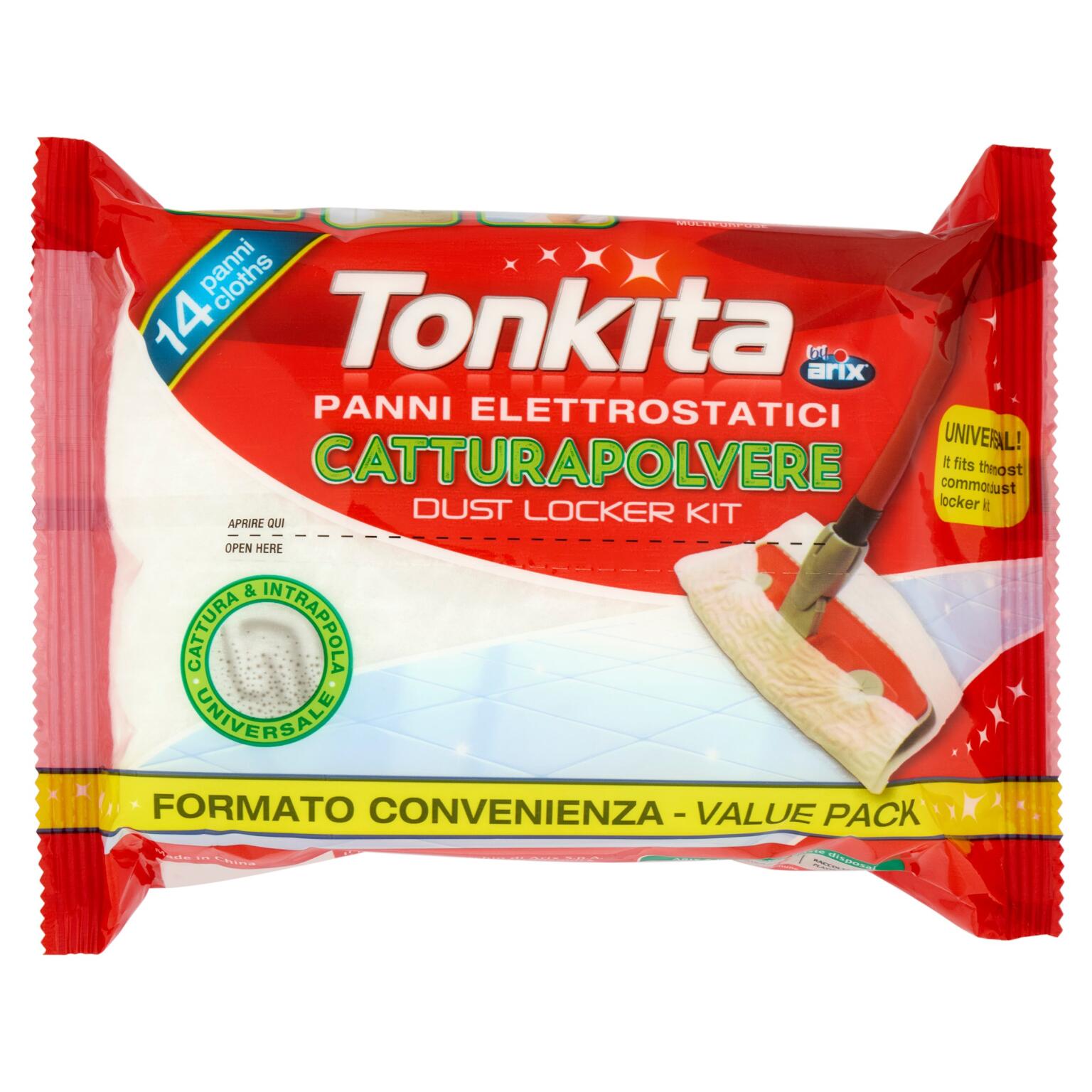 Panni catturapolvere elettrostatici, 14 pezzi, Tonkita