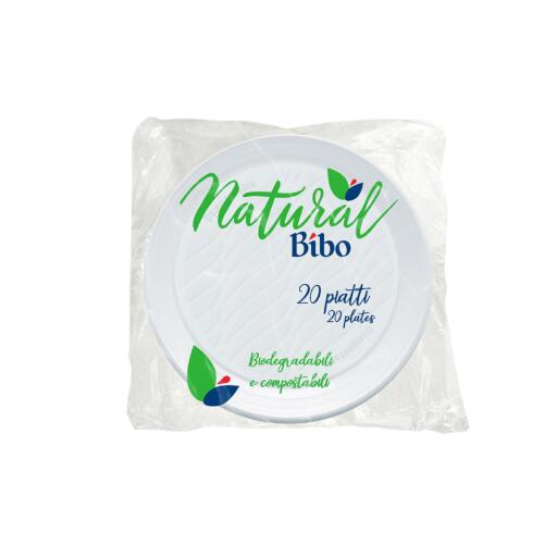 Bioplastic 20 piatti dessert 17cm Bibo Italia