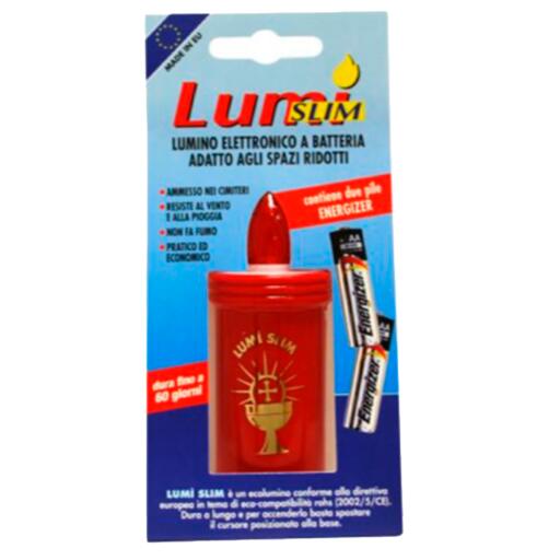 Lumino a batteria slim rosso