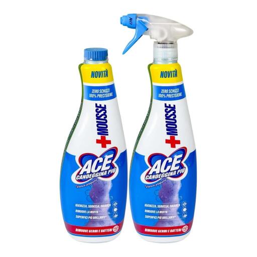 Ace Candeggina +Mousse ricarica da 690ml