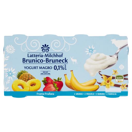 Yogurt Magro alla Frutta e alla Vaniglia 8x125g Latteria di Brunico