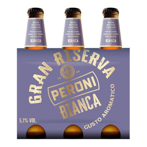 Birra Peroni Gran riserva bianca 3x33cl, bottiglia